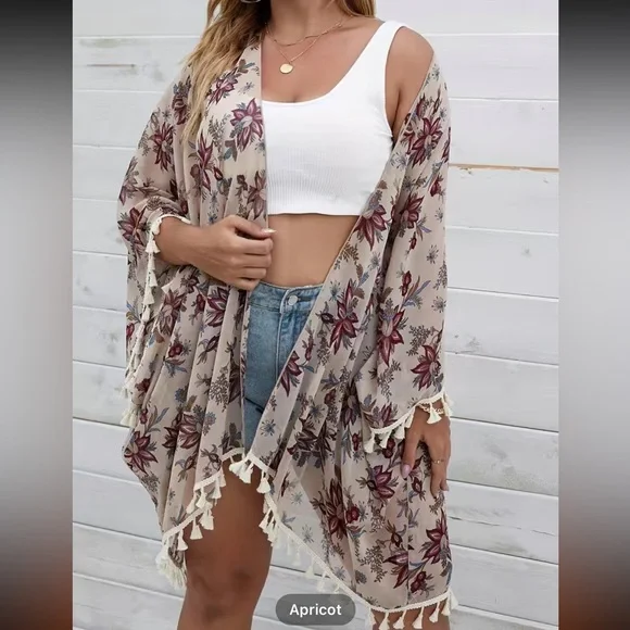 Floral Kimono 2X NWOT - Picture 2 of 6